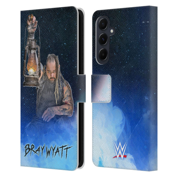 WWE Bray Wyatt Portrait Leather Book Wallet Case Cover For Samsung Galaxy A55 5G