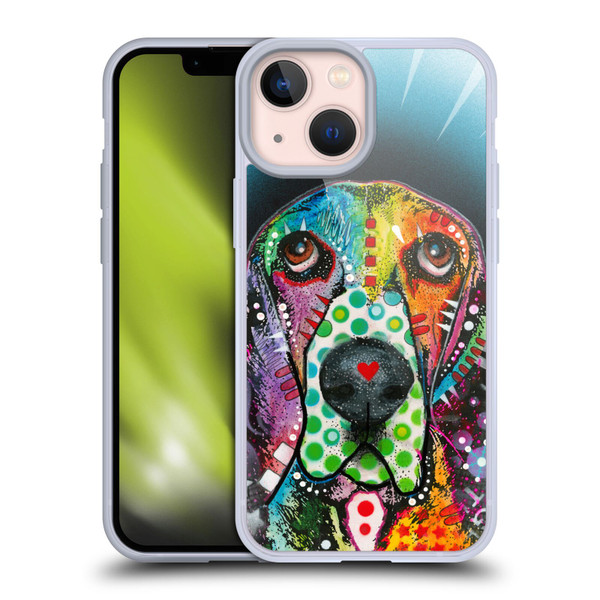 Dean Russo Dogs Hound Soft Gel Case for Apple iPhone 13 Mini