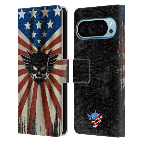 WWE Cody Rhodes Distressed Flag Leather Book Wallet Case Cover For Google Pixel 9 / Pixel 9 Pro