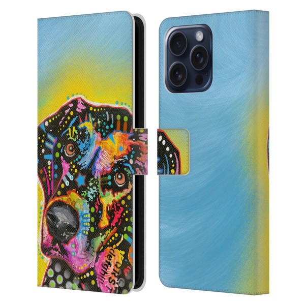 Dean Russo Dogs Labrador Leather Book Wallet Case Cover For Apple iPhone 16 Pro Max