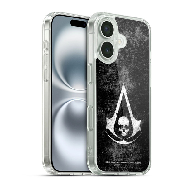 Assassin's Creed Black Flag Logos Grunge Soft Gel Case for Apple iPhone 16 & MagSafe