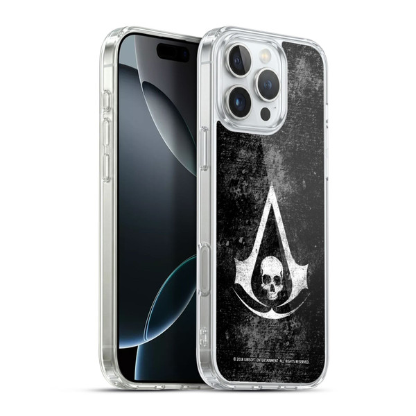 Assassin's Creed Black Flag Logos Grunge Soft Gel Case for Apple iPhone 16 Pro Max & MagSafe