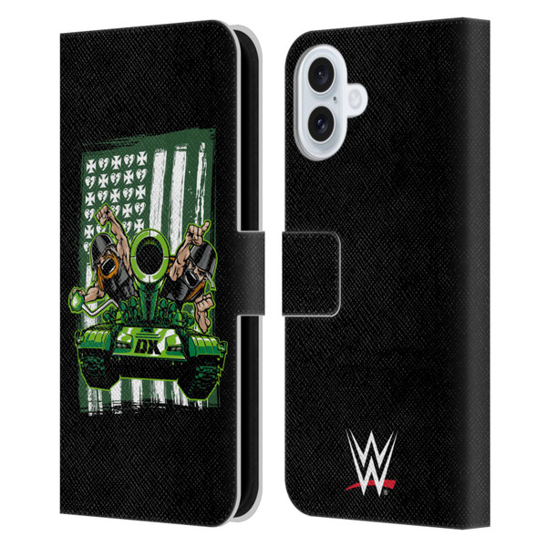 WWE D-Generation X Flag Leather Book Wallet Case Cover For Apple iPhone 16 Plus
