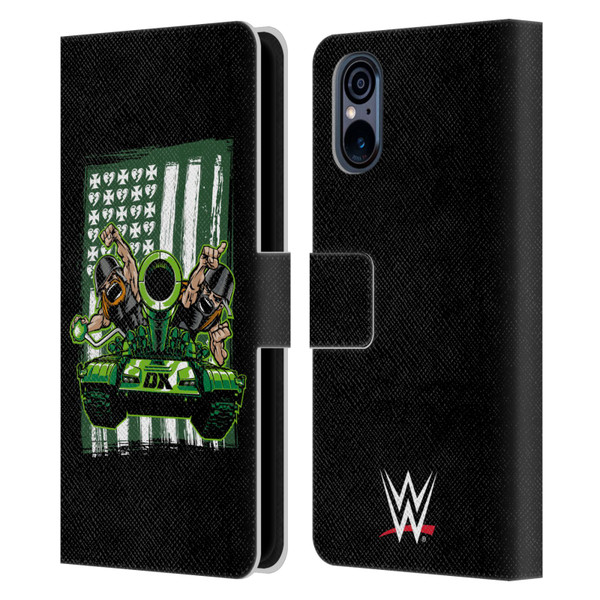 WWE D-Generation X Flag Leather Book Wallet Case Cover For Sony Xperia 5 V 5G