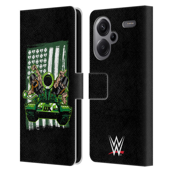 WWE D-Generation X Flag Leather Book Wallet Case Cover For Xiaomi Redmi Note 13 Pro Plus 5G