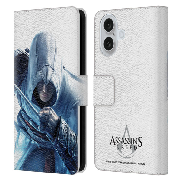 Assassin's Creed Key Art Altaïr Hidden Blade Leather Book Wallet Case Cover For Apple iPhone 16