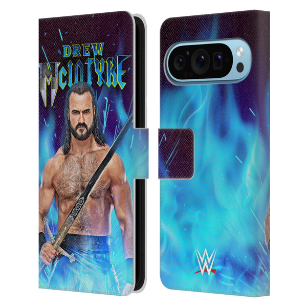 WWE Drew McIntyre Scottish Warrior Leather Book Wallet Case Cover For Google Pixel 9 / Pixel 9 Pro