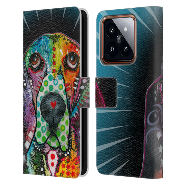 Dean Russo Dogs Hound Leather Book Wallet Case Cover For Xiaomi 14