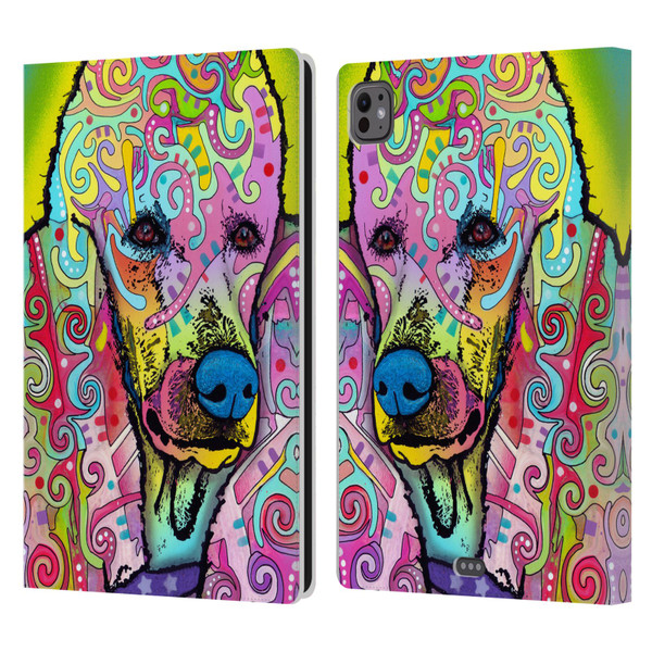 Dean Russo Dogs 3 Poodle Leather Book Wallet Case Cover For Apple iPad Pro 11 M4 2024