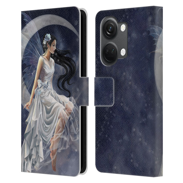 Nene Thomas Crescents Winter Frost Fairy On Moon Leather Book Wallet Case Cover For OnePlus Nord 3 5G