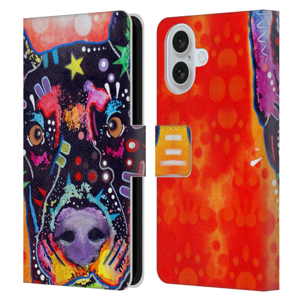 Dean Russo Dogs 3 Doberman Leather Book Wallet Case Cover For Apple iPhone 16