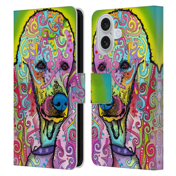 Dean Russo Dogs 3 Poodle Leather Book Wallet Case Cover For Apple iPhone 16
