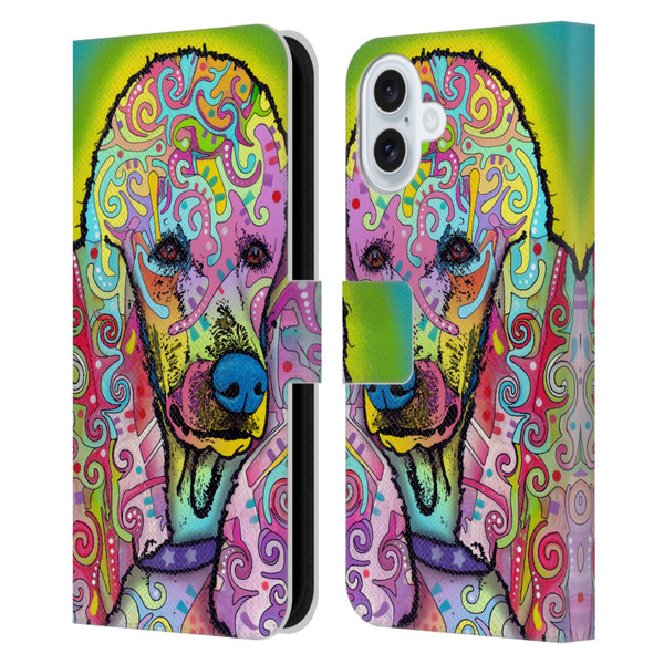 Dean Russo Dogs 3 Poodle Leather Book Wallet Case Cover For Apple iPhone 16 Plus