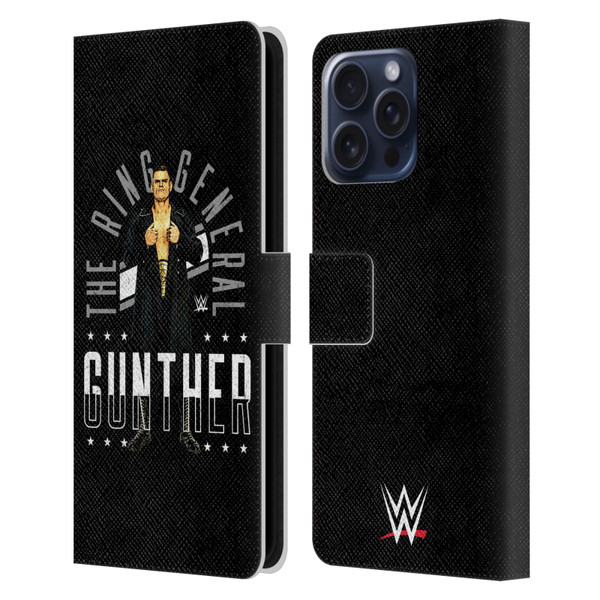WWE Gunther Ring General Leather Book Wallet Case Cover For Apple iPhone 16 Pro Max