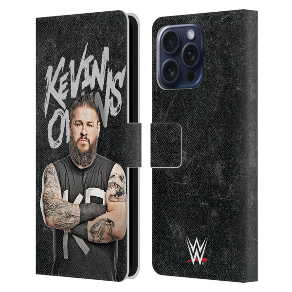 WWE Kevin Owens Portrait Leather Book Wallet Case Cover For Apple iPhone 16 Pro Max
