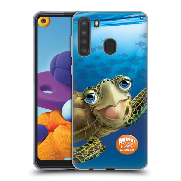 Animal Club International Underwater Sea Turtle Soft Gel Case for Samsung Galaxy A21 (2020)