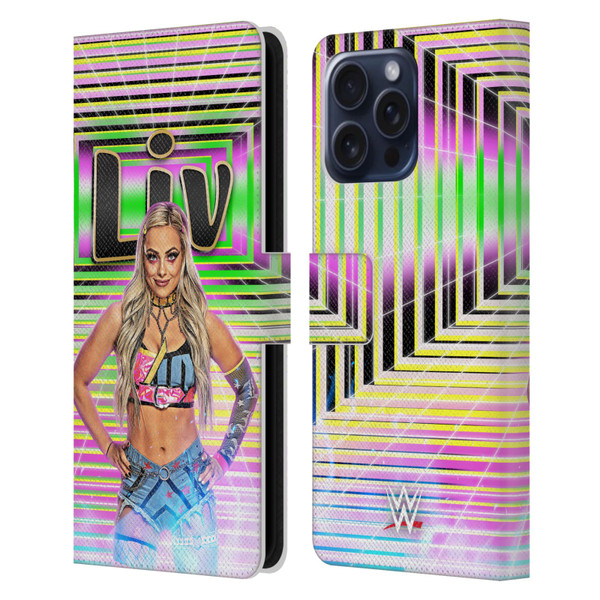 WWE Liv Morgan Portrait Leather Book Wallet Case Cover For Apple iPhone 16 Pro Max