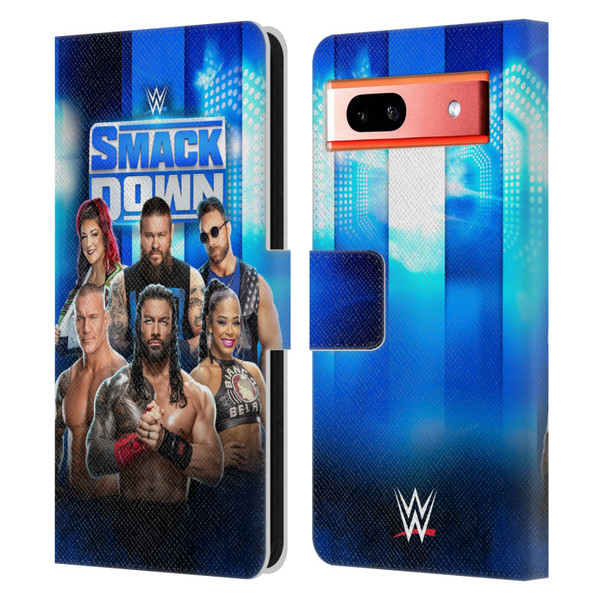 WWE Pay-Per-View Superstars 2024 Smackdown! Leather Book Wallet Case Cover For Google Pixel 7a