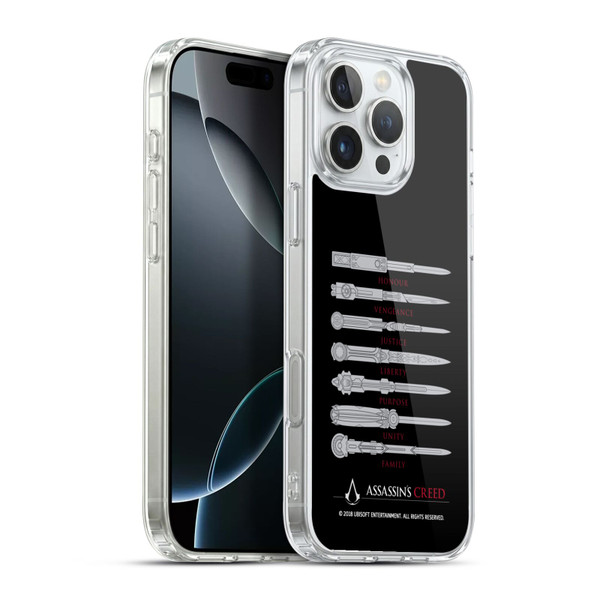 Assassin's Creed Legacy Typography Blades Soft Gel Case for Apple iPhone 16 Pro Max & MagSafe