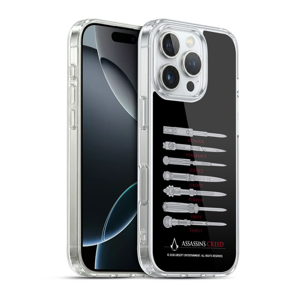Assassin's Creed Legacy Typography Blades Soft Gel Case for Apple iPhone 16 Pro & MagSafe