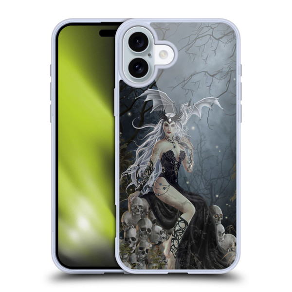Nene Thomas Gothic Mad Queen Of Skulls Dragon Soft Gel Case for Apple iPhone 16 Plus