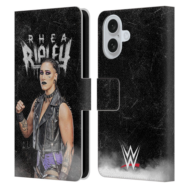 WWE Rhea Ripley Portrait Leather Book Wallet Case Cover For Apple iPhone 16