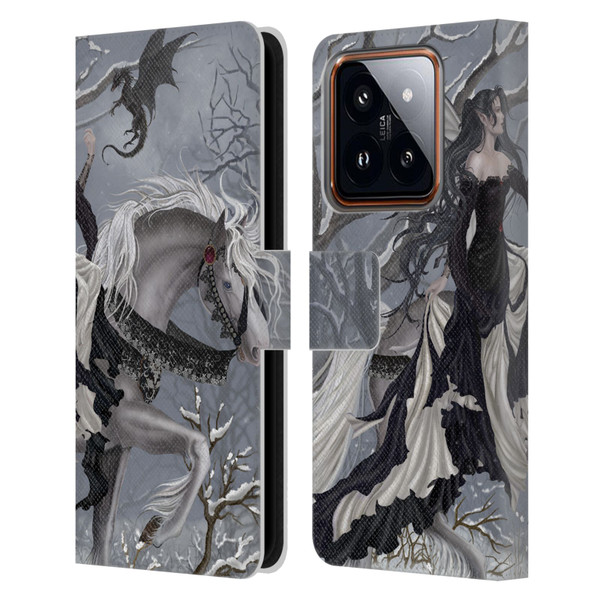 Nene Thomas Winter Has Begun Snow Fairy Horse With Dragon Leather Book Wallet Case Cover For Xiaomi 14