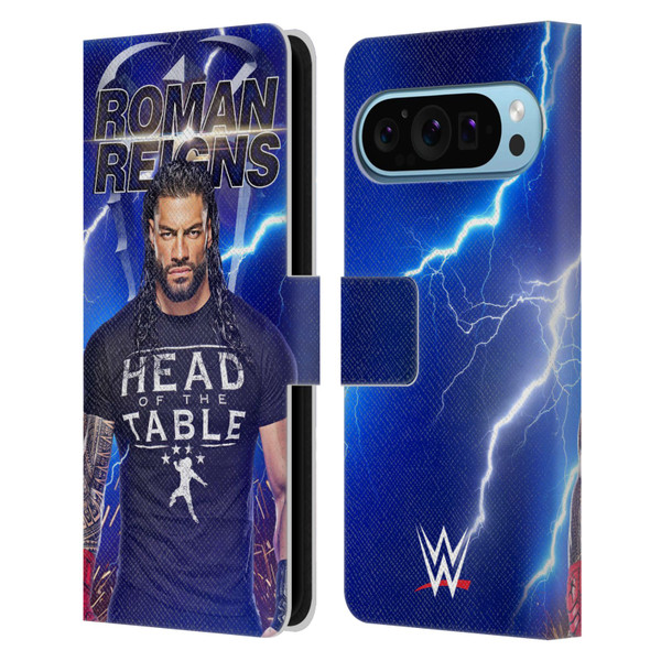 WWE Roman Reigns Lightning Leather Book Wallet Case Cover For Google Pixel 9 / Pixel 9 Pro