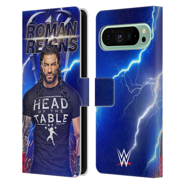 WWE Roman Reigns Lightning Leather Book Wallet Case Cover For Google Pixel 9 Pro XL