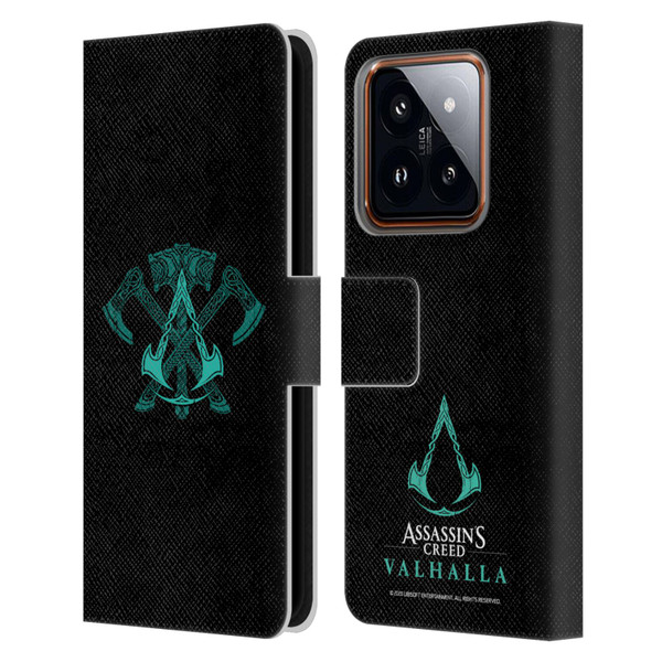 Assassin's Creed Valhalla Symbols And Patterns ACV Weapons Leather Book Wallet Case Cover For Xiaomi 14