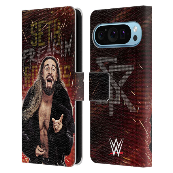 WWE Seth Rollins LED Leather Book Wallet Case Cover For Google Pixel 9 / Pixel 9 Pro