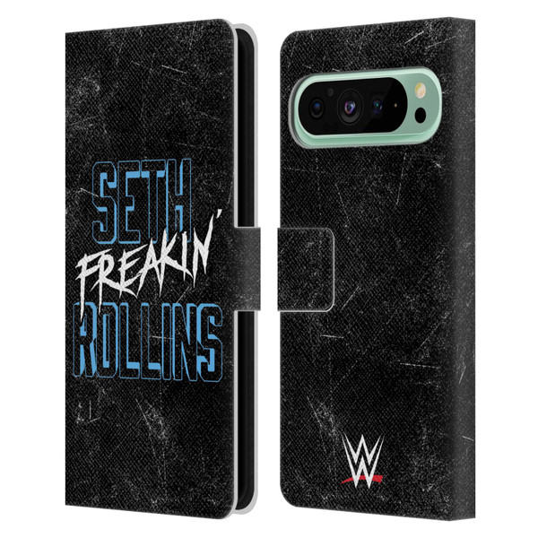 WWE Seth Rollins Logotype Leather Book Wallet Case Cover For Google Pixel 9 Pro XL