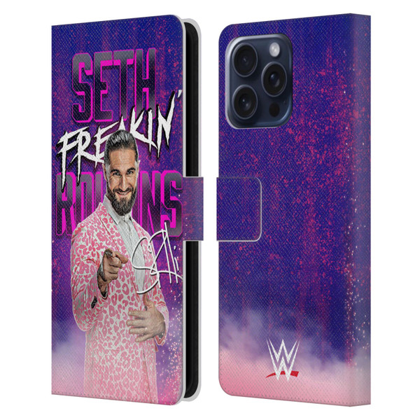 WWE Seth Rollins Seth Freakin' Rollins Leather Book Wallet Case Cover For Apple iPhone 16 Pro Max