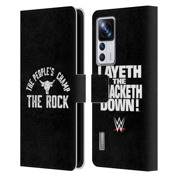 WWE The Rock The People's Champ Leather Book Wallet Case Cover For Xiaomi 12T Pro