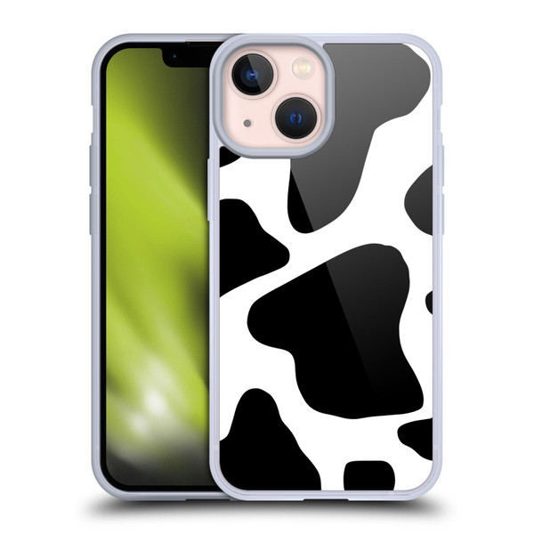 Grace Illustration Animal Prints Cow Soft Gel Case for Apple iPhone 13 Mini
