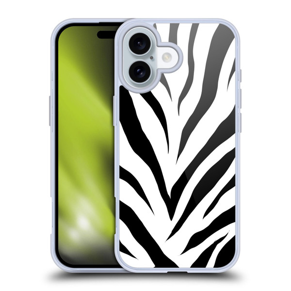 Grace Illustration Animal Prints Zebra Soft Gel Case for Apple iPhone 16