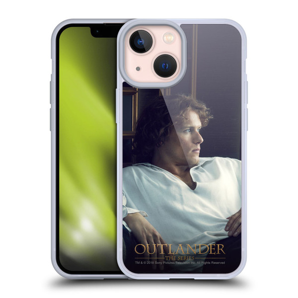 Outlander Characters Jamie White Shirt Soft Gel Case for Apple iPhone 13 Mini