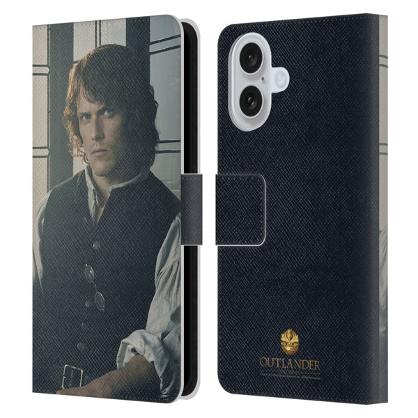 Outlander Characters Jamie Fraser Leather Book Wallet Case Cover For Apple iPhone 16