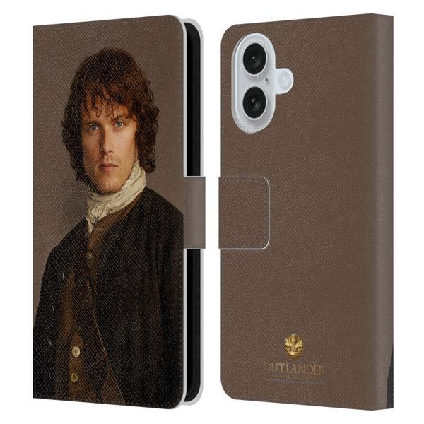 Outlander Characters Jamie Traditional Leather Book Wallet Case Cover For Apple iPhone 16