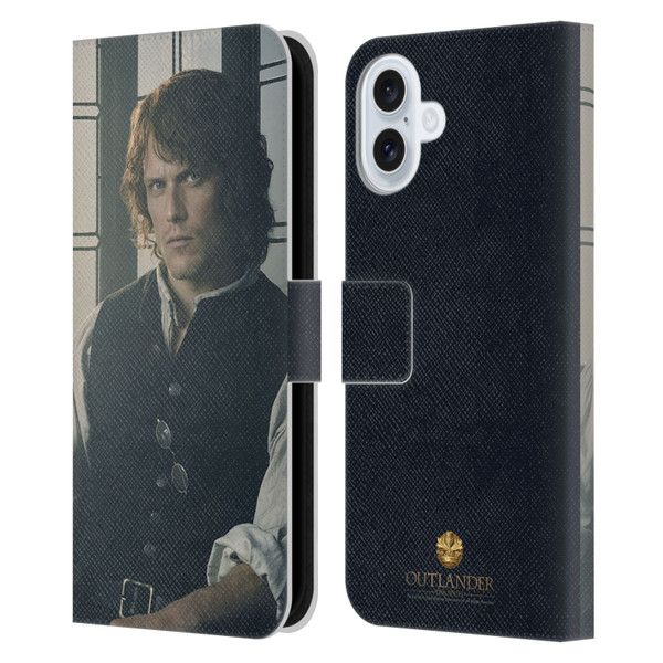 Outlander Characters Jamie Fraser Leather Book Wallet Case Cover For Apple iPhone 16 Plus
