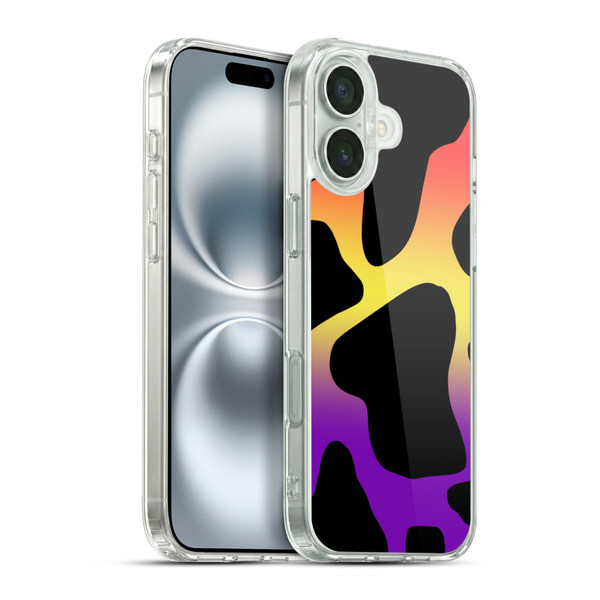 Grace Illustration Cow Prints Sunset Soft Gel Case for Apple iPhone 16 Plus & MagSafe