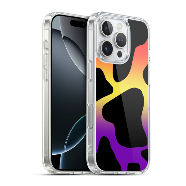 Grace Illustration Cow Prints Sunset Soft Gel Case for Apple iPhone 16 Pro & MagSafe