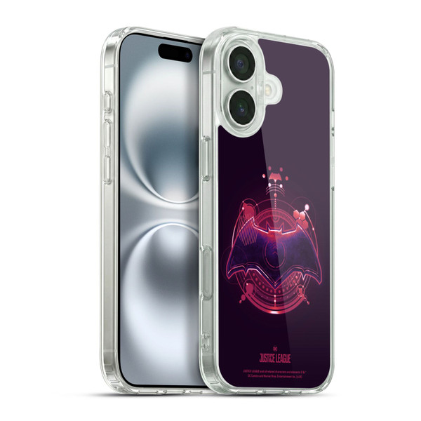 Justice League Movie Logos Batman 2 Soft Gel Case for Apple iPhone 16 Plus & MagSafe