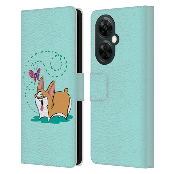 Grace Illustration Dogs Corgi Leather Book Wallet Case Cover For OnePlus Nord CE 3 Lite 5G