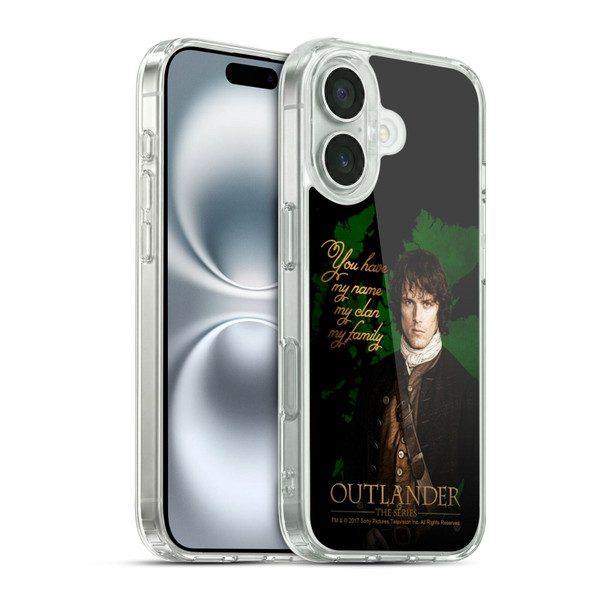 Outlander Portraits Jamie Soft Gel Case for Apple iPhone 16 & MagSafe