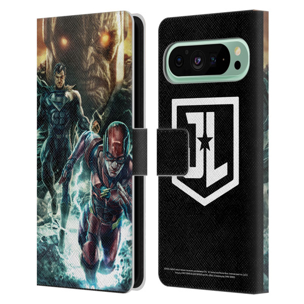 Zack Snyder's Justice League Snyder Cut Graphics Darkseid, Superman, Flash Leather Book Wallet Case Cover For Google Pixel 9 Pro XL