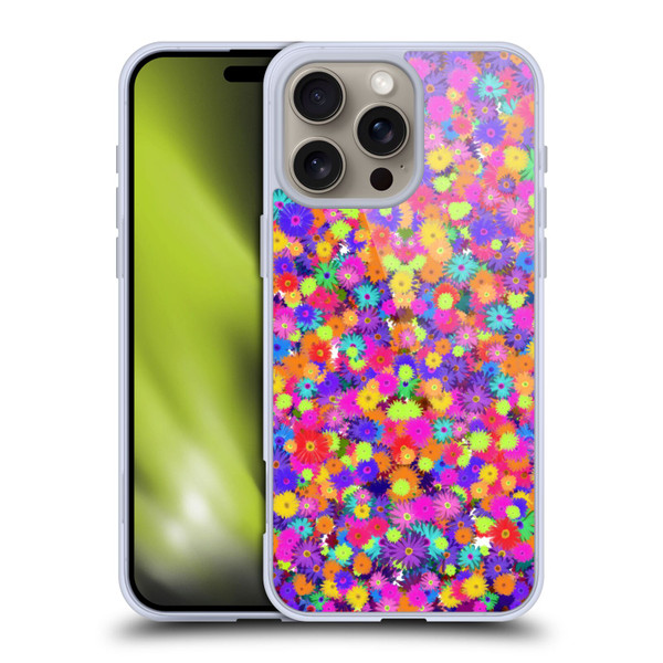 Grace Illustration Lovely Floral Daisies Soft Gel Case for Apple iPhone 16 Pro Max