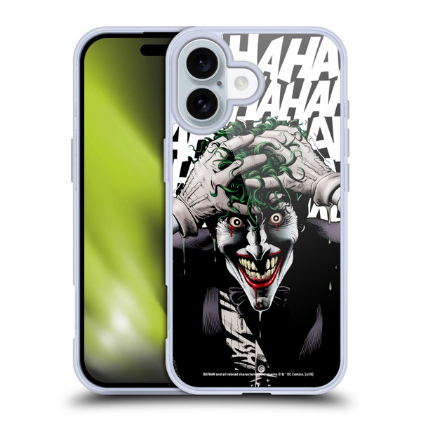 The Joker DC Comics Character Art The Killing Joke Soft Gel Case for Apple iPhone 16