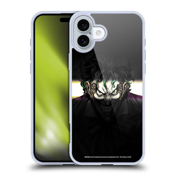 The Joker DC Comics Character Art Arkham Asylum Soft Gel Case for Apple iPhone 16 Plus