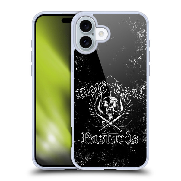 Motorhead Album Covers Bastards Soft Gel Case for Apple iPhone 16 Plus